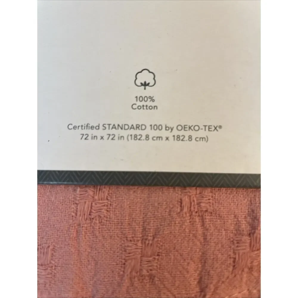 Threshold Diamond Matelesse Fabric Shower Curtain Rose 72